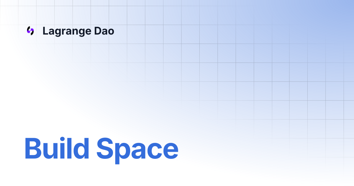 Build space lagrange dao